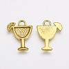 Tibetan Style Tropical drink Alloy Pendants TIBEB-A14275-AG-FF-2