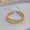 Brass Round Beaded Braided Beaed Bracelets WT6020-1-2