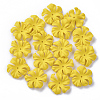 6-Petal Spray Painted Acrylic Bead Caps LS-MACR-N007-02D-1