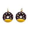 Brass Enamel Pendants KK-O140-06A-G-1
