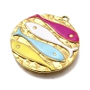 304 Stainless Steel Enamel Pendants X-STAS-Z163-21G-07-2