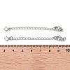 Brass with Cubic Zirconia Chain Extender LS-KK-B102-43P-3