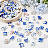 500G 4 Styles Handmade Porcelain Cabochons PORC-SP0001-22-6