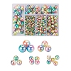 497Pcs 5 Style Rainbow ABS Plastic Imitation Pearl Beads OACR-YW0001-07B-1