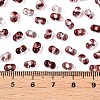 Spray Painted with Glitter Powder Glass Seed Beads SEED-T007-09A-4