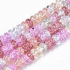 Transparent Crackle Glass Beads GLAA-S192-003-1