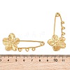 Peach Blossom 304 Stainless Steel Safety Pins Brooch Findings SA-CBA098D-14B-G03-3