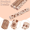 4Pcs 4 Styles Wood Handle Clay Texture Roller TOOL-CN0001-08-6