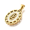 Golden 304 Stainless Steel Pendants STAS-K300-02G-E-2