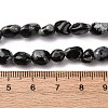 Natural Snowflake Obsidian Beads Strands G-K395-A04-01-5