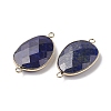 Natural Lapis Lazuli Connector Charms G-C110-02B-KCG-2