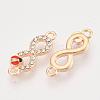 Alloy Rhinestone Links connectors ALRI-T004-14LG-1