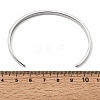 304 Stainless Steel Micro Pave Clear Cubic Zirconia Roman Numerals Open Cuff Bangles for Women SA-CBAC920-09P-5