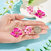 2 Pairs 2 Styles Iron Flower Dangle Earrings and Sweet and Stylish Multi-layer Petal Flower Stud Earrings EJEW-TA0001-80A-5