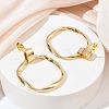 Brass Stud Dangle Earrings for Women KK-CBA4112-02G-3