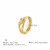 Irregular 304 Stainless Steel Finger Rings for Women SA8524-12-1
