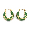 304 Stainless Steel Enamel Hoop Earrings EJEW-Z079-01G-01-4