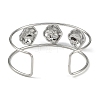 Non-Tarnish 304 Stainless Steel Wide Textured Open Cuff Bangles BJEW-Q348-05P-12-3