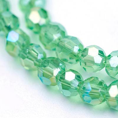 Electroplate Glass Beads Strands EGLA-D021-33-1