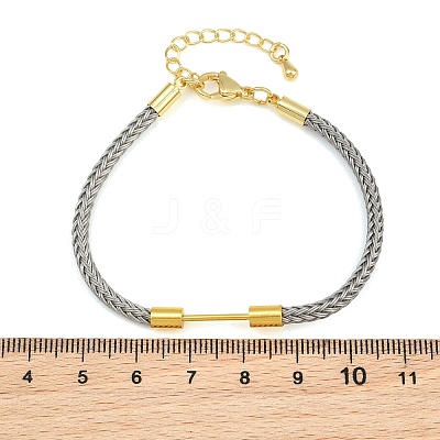 Braided Steel Wire Bracelet Making KK-CBA6056-03G-G-1