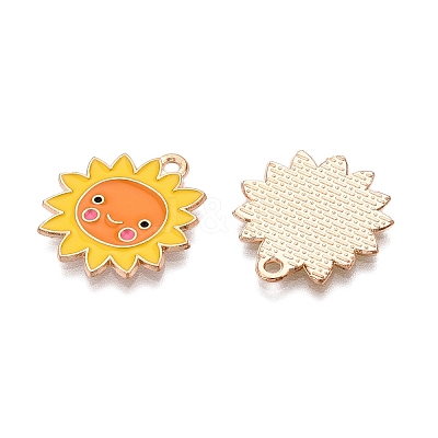 Thanksgiving Day Theme Alloy Enamel Pendants X-ENAM-T020-35C-1