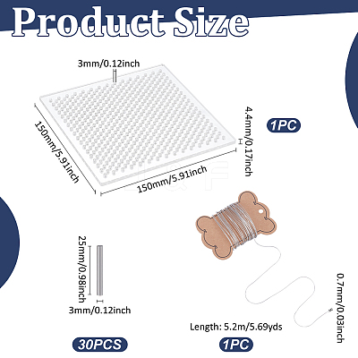 Acrylic Thread Winding Boards DIY-UN0007-49B-1