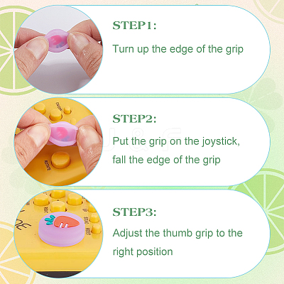 4Pcs 4 Colors Silicone Replacement Thumb Grip Caps AJEW-GF0009-67B-1