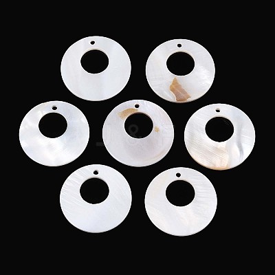 Natural Freshwater Shell Pendants SHEL-T020-45B-1