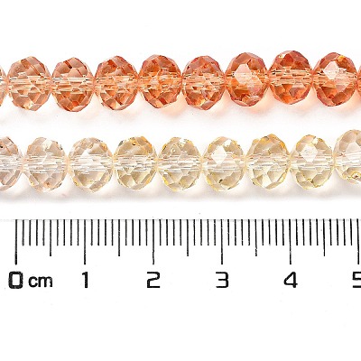 Transparent Painted Glass Beads Strands DGLA-A034-T8mm-A20-1