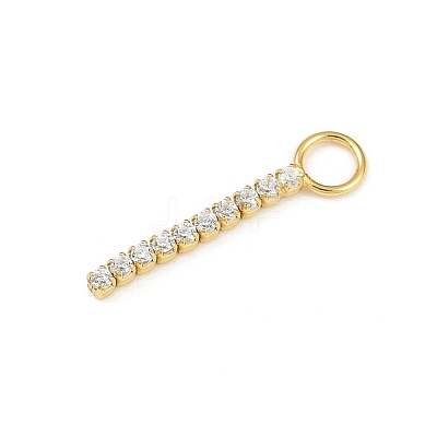 925 Sterling Silver Micro Pave Clear Cubic Zirconia Pendants STER-G048-01G-03-1