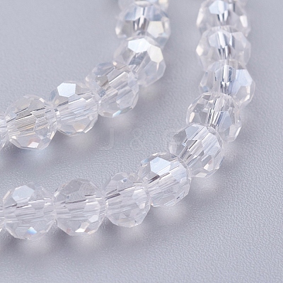 Electroplate Glass Beads Strands EGLA-R016-4m-25-1