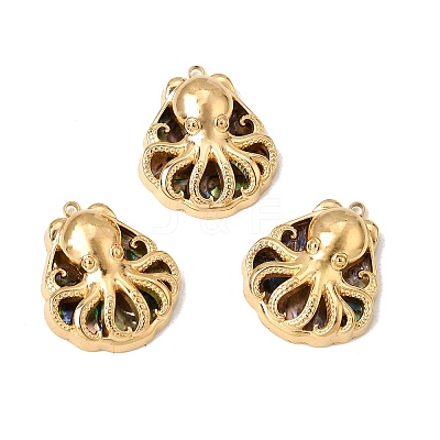 Marine Organism Theme Natural Shell Pendants SH-CBA6E49-01G-D-1