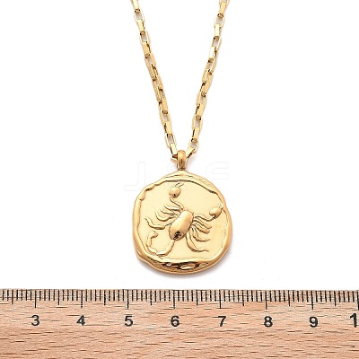 304 Stainless Steel Constellation Pendant Necklaces NJEW-K392-01G-08-1