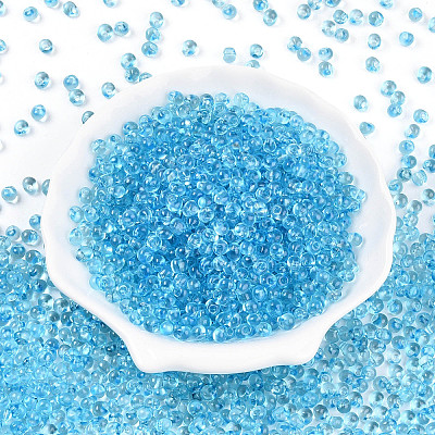 3/0 Baking Paint Glass Fringe Seed Beads SEED-A034-04G-1