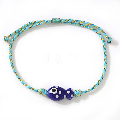 Handmade Porcelain Fish Charm Adjustabale Bracelets XD8221-1-1