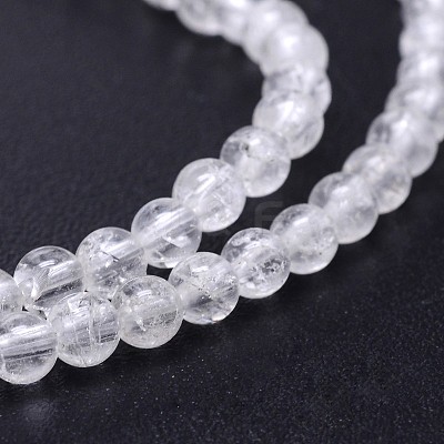 Natural Quartz Crystal Round Beads Strands X-G-J303-01-8mm-1