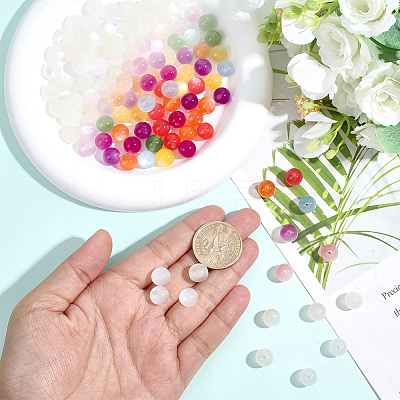 120Pcs Opaque UV Reactive Beads RESI-PA0001-35E-1