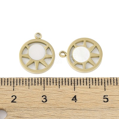Natural Shell Charms STAS-P366-16G-1