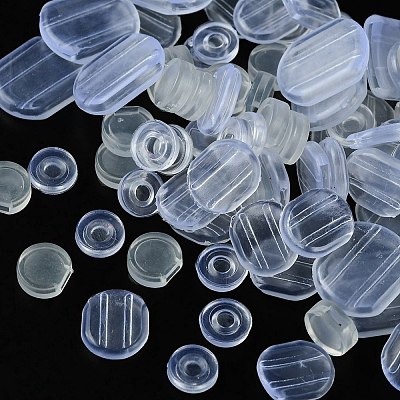146Pcs 4 Style PVC & Silicone Comfort Clip on Earring Pads KY-FS0001-19-1