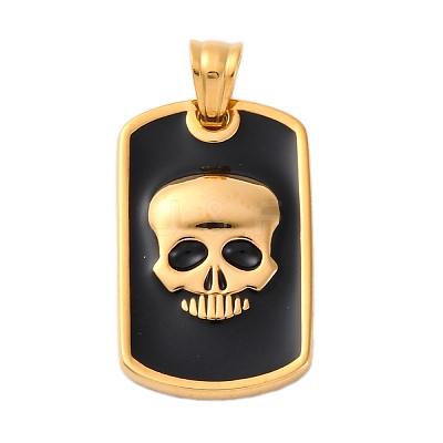 304 Stainless Steel Enamel Pendants STAS-U043-06A-G-1