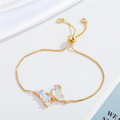 European Jewelry Simple and Elegant Crystal Butterfly Bracelet Adjustable Bracelet for Women ST1969160-1