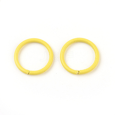 Spray Painted Iron Open Jump Rings IFIN-F149-B05-1