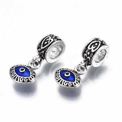 Alloy Enamel European Dangle Charms MPDL-S055-02-1