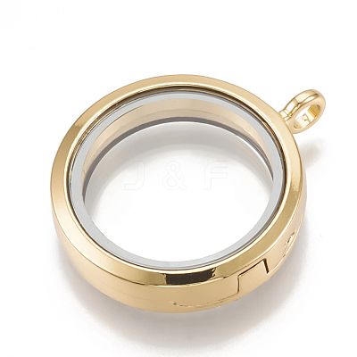 Alloy Magnetic Locket Pendants PALLOY-T052-23G-1