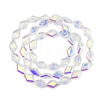 Electroplate Glass Beads Strands EGLA-B010-01A-AB02-1