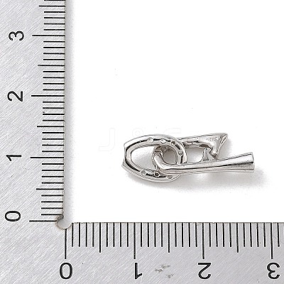 925 Sterling Silver Micro Pave Clear Cubic Zirconia Fold Over Clasps SE-CBAF1B0-03P-1