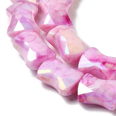 Electroplate Glass Beads Strands GLAA-D013-06E-1