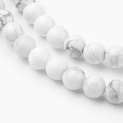Natural Howlite Bead Strands G-G735-66-4mm-1