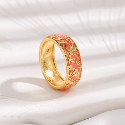 Brass Micro Pave Cubic Zirconia Finger Rings FS-WGFDCA6-05-1