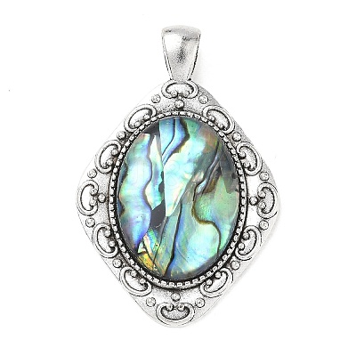 Natural Paua Shell Pendants SH-K001-01C-1